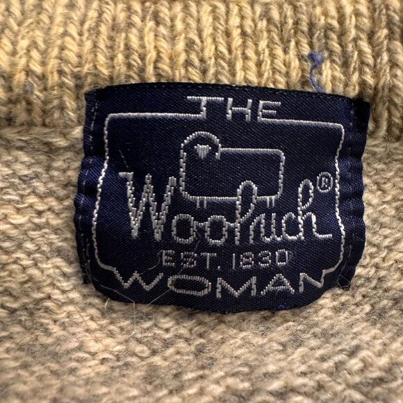 Vtg Woolrich Cardigan Sweater Womens L Fair Isle Novelty Winter Snowflake Deer‎ - Picture 3 of 8